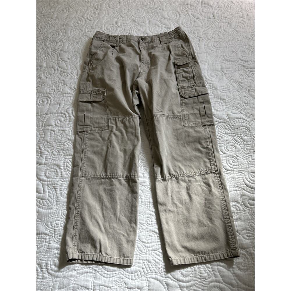 5.11 Tactical Pants 36/30 (actual 34x28) Cargo Double Knee Tan Elastic Waist